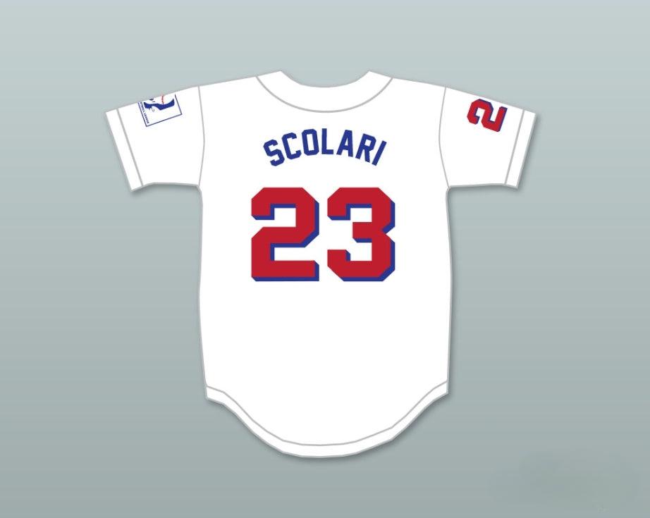 Custom Any Name Number KENNY SCOLARI 23  BEERS BASEKETBALL WHITE BASEBALL JERSEY Top Stitched S-6XL