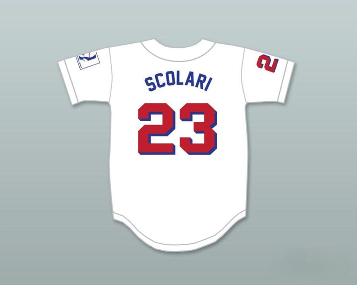 Custom Any Name Number KENNY SCOLARI 23  BEERS BASEKETBALL WHITE BASEBALL JERSEY Top Stitched S-6XL