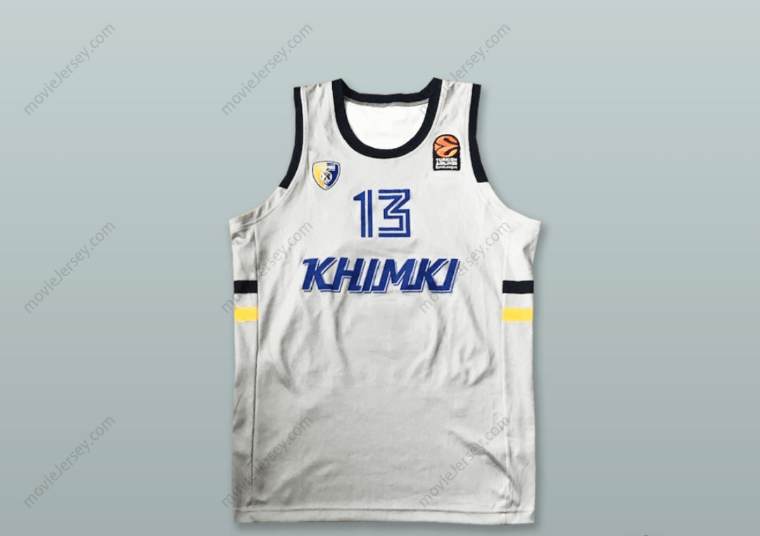 Custom Any Name Number Anthony Gill 13 BC Khimki Moscow Russia White Basketball Jersey Top Stitched S-6XL