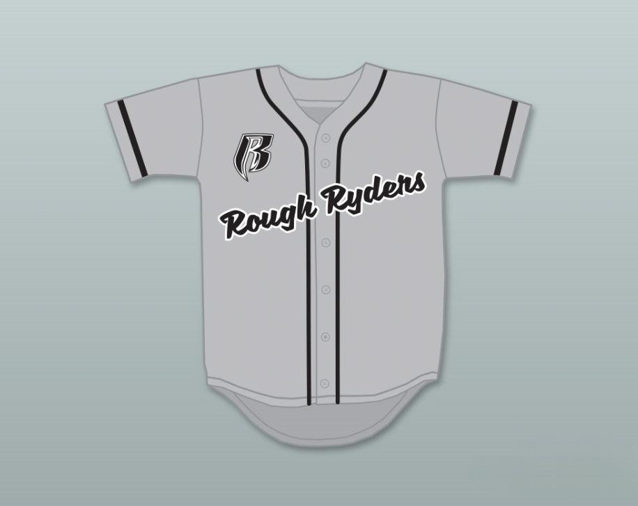 Custom Any Name Number ROUGH RYDERS GRAY BASEBALL JERSEY Top Stitched S-6XL