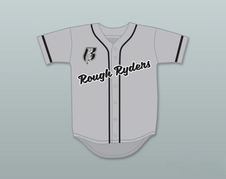 Custom Any Name Number ROUGH RYDERS GRAY BASEBALL JERSEY Top Stitched S-6XL