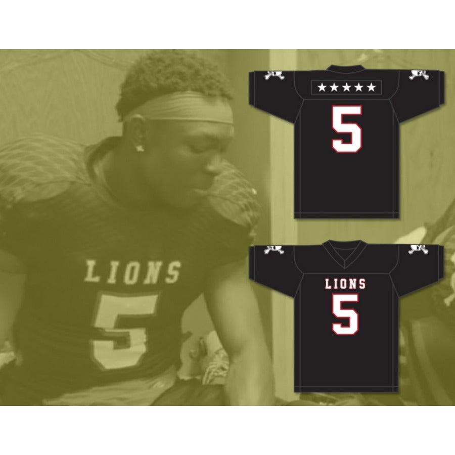 CUSTOM ANY Name Number JOHN FRANKLIN 5 EMCC LIONS ALTERNATE Top Stitched S-6XL