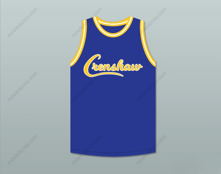 CUSTOM ANY Name Number NIPSEY HUSSLE 33 CRENSHAW BLUE BASKETBALL JERSEY Top Stitched S-6XL