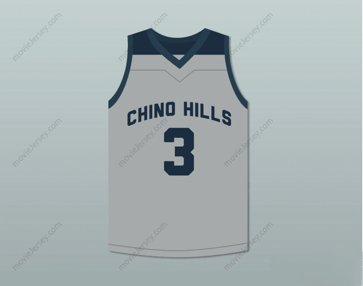 CUSTOM ANY Name Number LIANGELO BALL 3   HUSKIES GRAY BASKETBALL JERSEY Top Stitched S-6XL