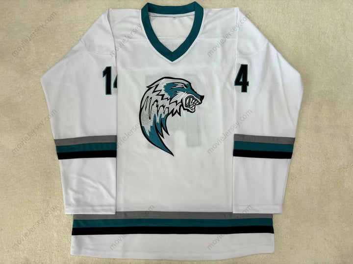 Custom Any Name Number THE LANSING ICE WOLVES DEREK THOMPSON 14 MINOR LEAGUE HOCKEY JERSEY Stitched Top Stitched S-6XL