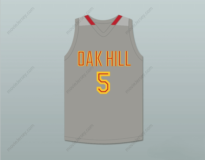 CUSTOM ANY Name Number RON MERCER 5 OAK HILL ACADEMY GRAY BASKETBALL JERSEY Top Stitched S-6XL
