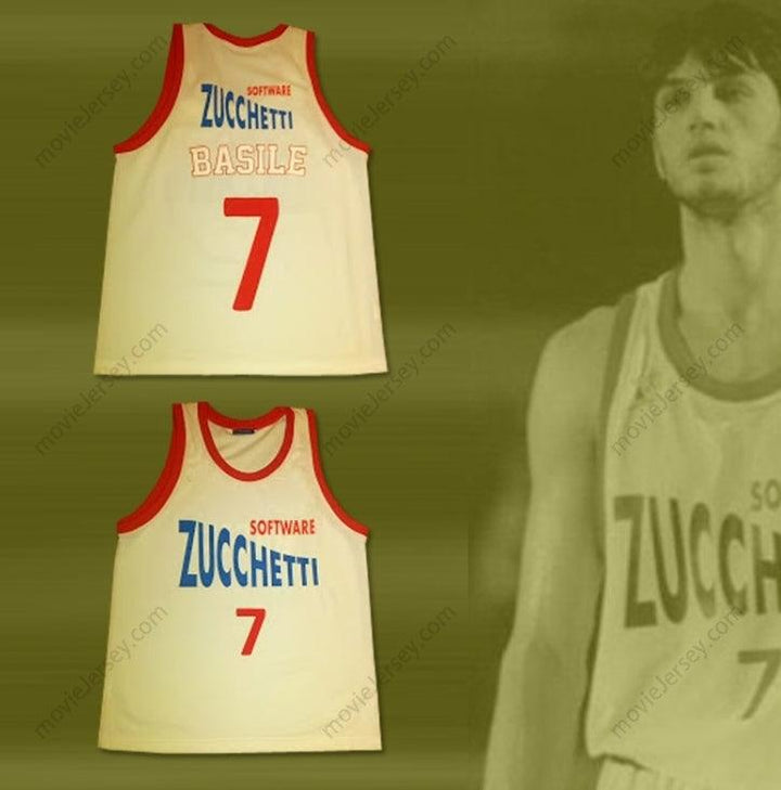 CUSTOM ANY Name Number GIANLUCA BASILE ZUCCHETTI SOFTWARE BASKETBALL JERSEY KORAC CUP Top Stitched S-6XL