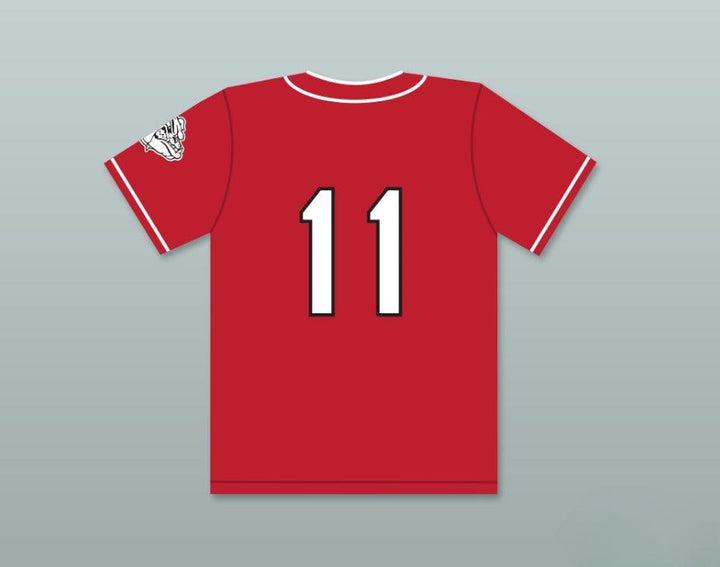 Custom Any Name Number CARLOS 11 BULLDOGS BASEBALL JERSEY HOME RUN Top Stitched S-6XL
