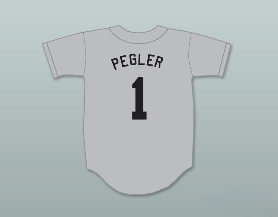 Custom Any Name Number COACH CHARLEY PEGLER 1   GRAY BASEBALL JERSEY BREWSTER'S MILLIONS Top Stitched S-6XL