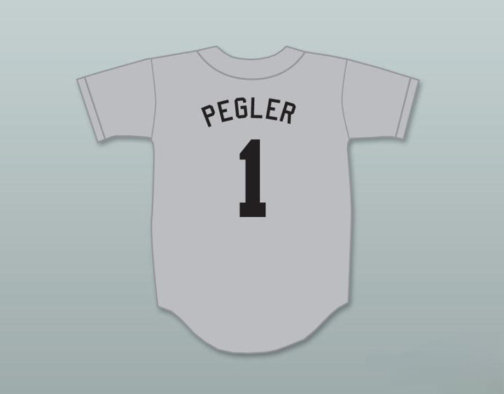 Custom Any Name Number COACH CHARLEY PEGLER 1   GRAY BASEBALL JERSEY BREWSTER'S MILLIONS Top Stitched S-6XL