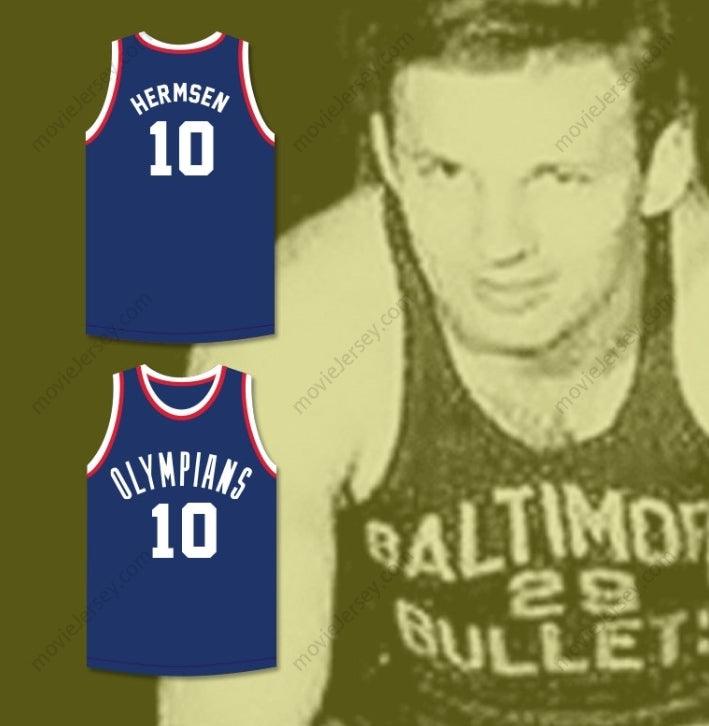 CUSTOM ANY Name Number KLEGGIE HERMSEN 10  OLYMPIANS BLUE BASKETBALL JERSEY Top Stitched S-6XL