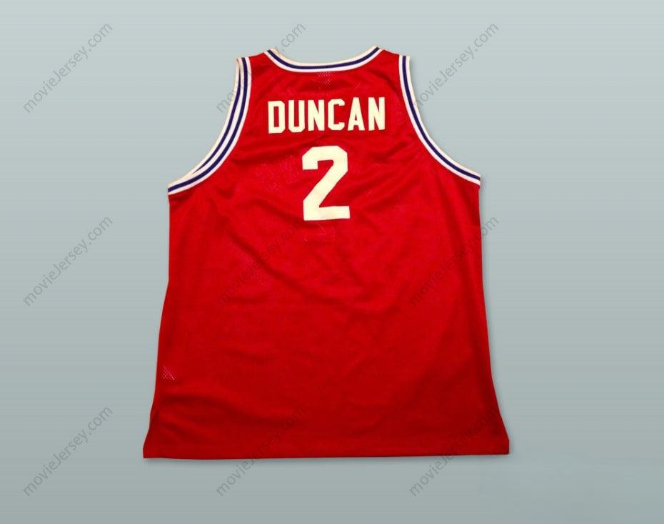 CUSTOM ANY Name Number TIM DUNCAN 2 DEMONS BASKETBALL JERSEY Top Stitched S-6XL