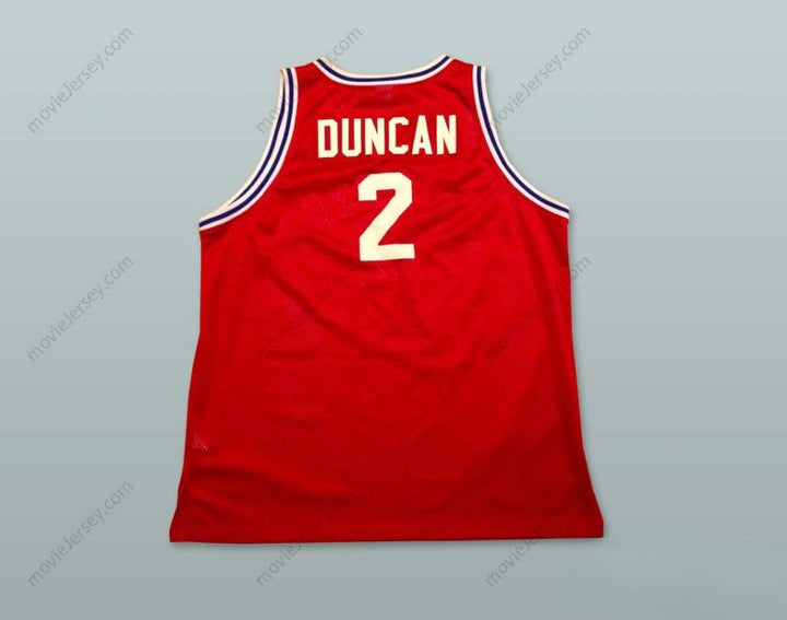 CUSTOM ANY Name Number TIM DUNCAN 2 DEMONS BASKETBALL JERSEY Top Stitched S-6XL