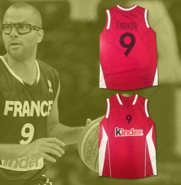 CUSTOM ANY Name Number TONY PARKER FRANCE NATIONAL TEAM BASKETBALL JERSEY ANY PLAYER STITCH SEWN Top Stitched S-6XL