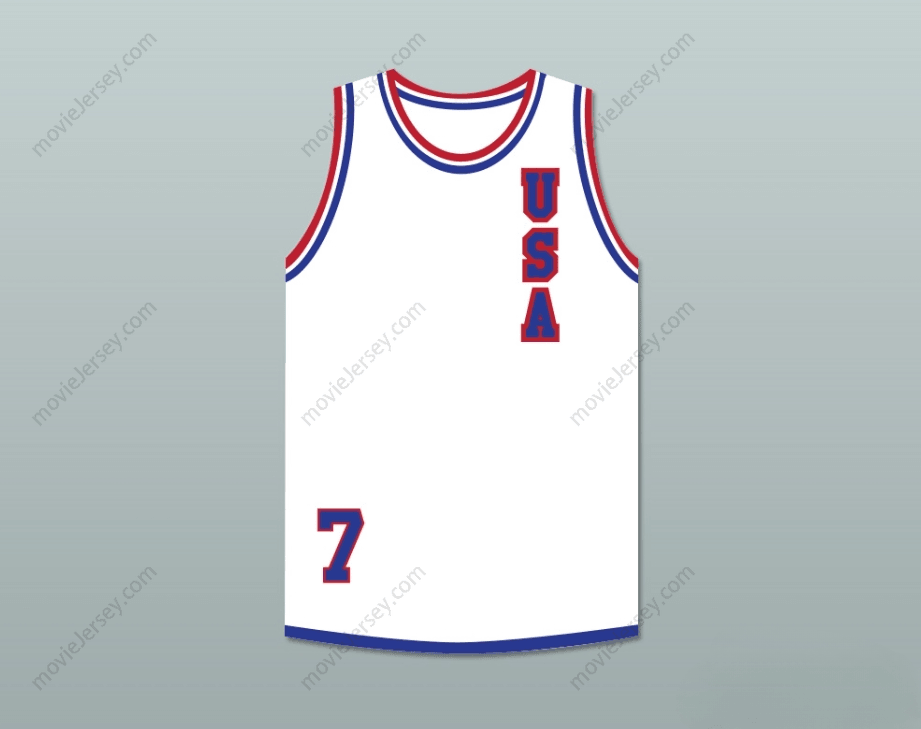 CUSTOM ANY Name Number LUSIA HARRIS 7 USA WHITE BASKETBALL JERSEY 2 Top Stitched S-6XL