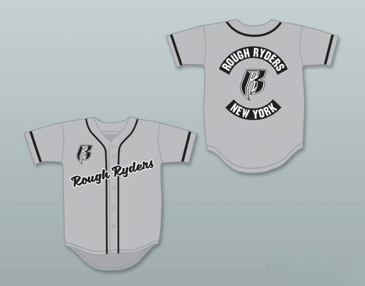 Custom Any Name Number ROUGH RYDERS GRAY BASEBALL JERSEY Top Stitched S-6XL