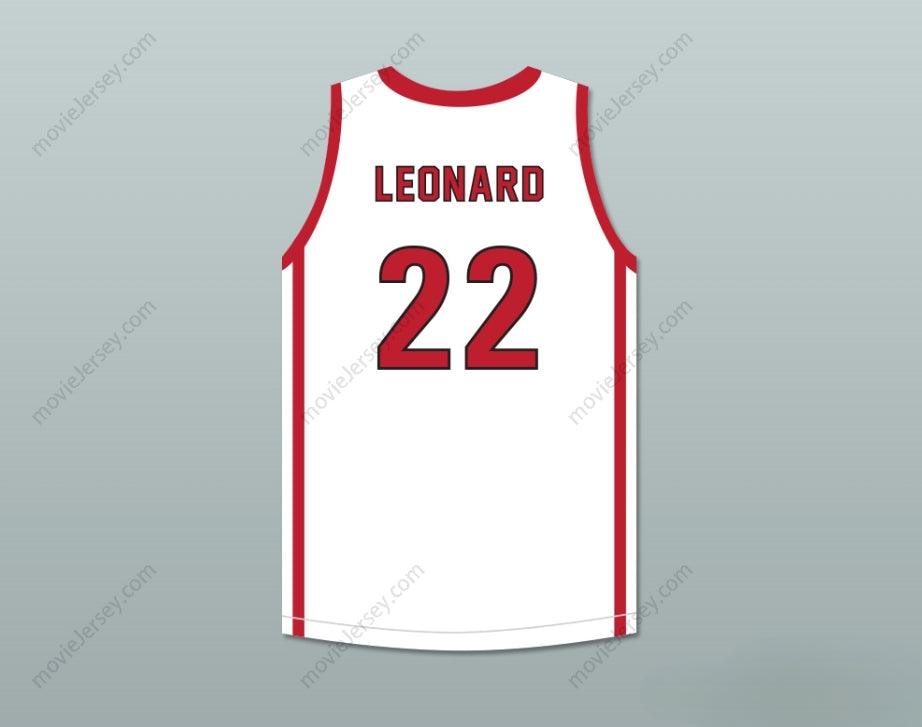CUSTOM ANY Name Number KAWHI LEONARD 22 MARTIN LUTHER KING HIGH SCHOOL  WHITE BASKETBALL JERSEY 2 Top Stitched S-6XL
