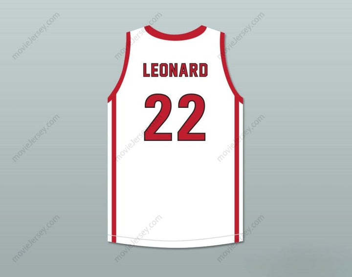 CUSTOM ANY Name Number KAWHI LEONARD 22 MARTIN LUTHER KING HIGH SCHOOL  WHITE BASKETBALL JERSEY 2 Top Stitched S-6XL