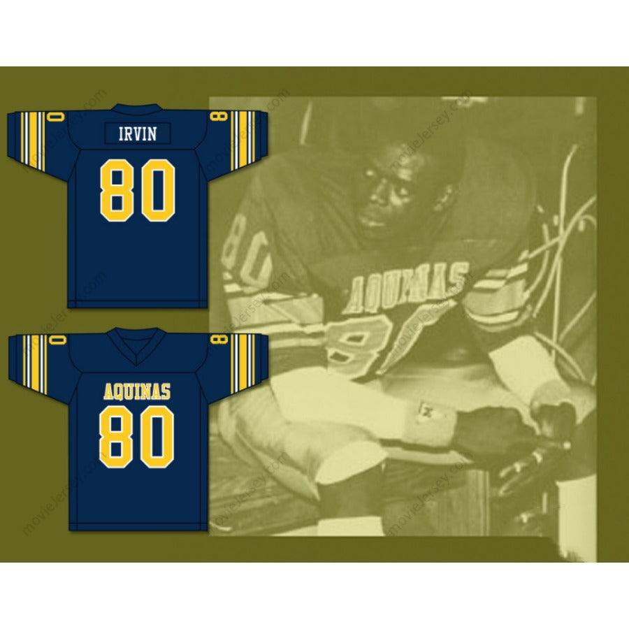 CUSTOM ANY Name Number MICHAEL IRVIN 80   AQUINAS HIGH SCHOOL RAIDERS Football Jersey Top Stitched S-6XL