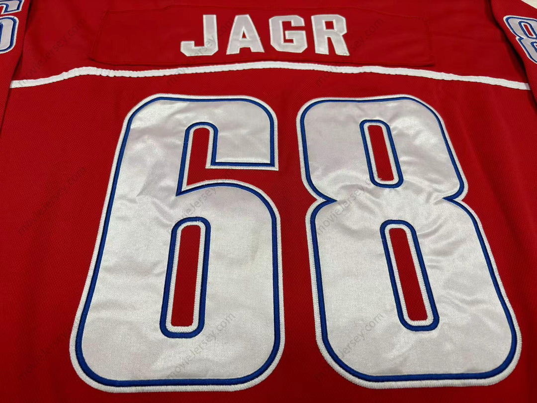 Custom Any Name Number JAROMIR JAGR 68 CZECH REPUBLIC NATIONAL TEAM RED HOCKEY JERSEY Stitched Top Stitched S-6XL