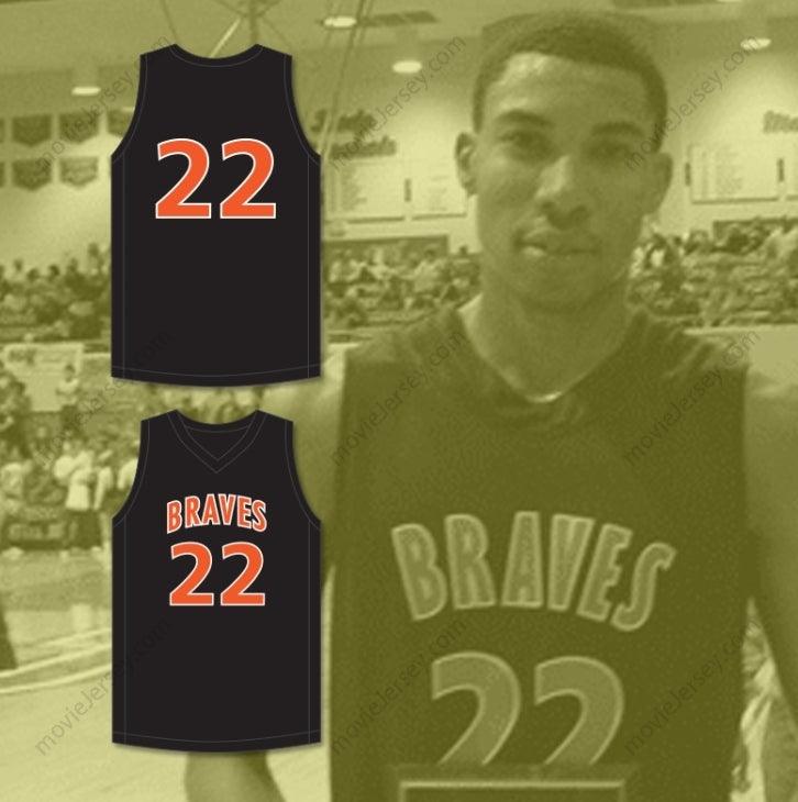 CUSTOM ANY Name Number OTTO PORTER JR. 22 SCOTT COUNTY CENTRAL HIGH SCHOOL BRAVES BLACK BASKETBALL JERSEY 1 Top Stitched S-6XL