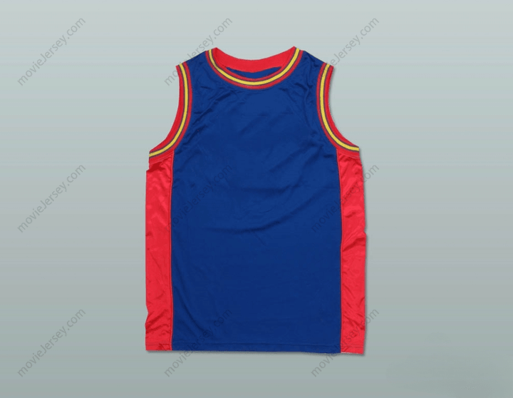 CUSTOM ANY Name Number PLAIN BASKETBALL JERSEY BLUE-RED-YELLOW Top Stitched S-6XL