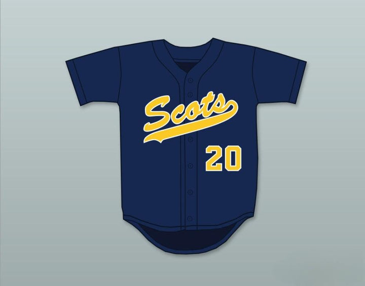 Custom Any Name Number MATTHEW STAFFORD 20 HIGHLAND PARK HIGH SCHOOL SCOTS NAVY BLUE BASEBALL JERSEY 2 Top Stitched S-6XL