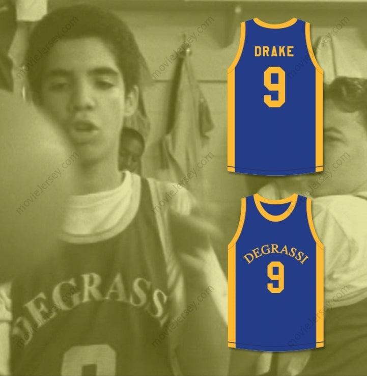 CUSTOM ANY Name Number DRAKE 9 DEGRASSI COMMUNITY SCHOOL PANTHERS BASKETBALL JERSEY Top Stitched S-6XL
