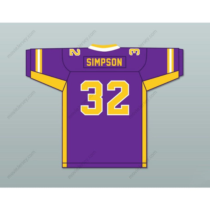 CUSTOM ANY Name Number OJ SIMPSON 32 GALILEO ACADEMY OF SCIENCE AND TECHNOLOGY LIONS YELLOW GOLD FOOTBALL JERSEY Top Stitched S-6XL