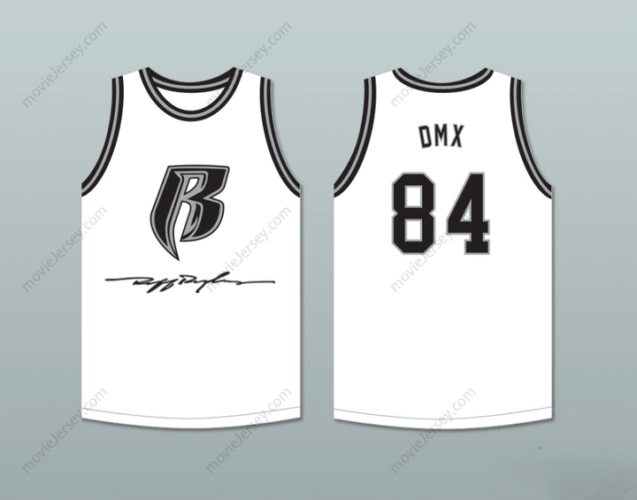 CUSTOM ANY Name Number DMX 84 ROUGH RYDERS WHITE BASKETBALL JERSEY 6 Top Stitched S-6XL