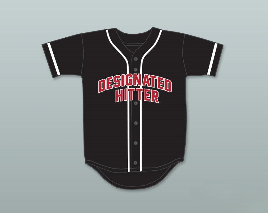 Custom Any Name Number DESIGNATED HITTER 9 BLACK BASEBALL JERSEY Top Stitched S-6XL