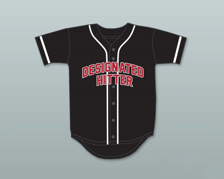Custom Any Name Number DESIGNATED HITTER 9 BLACK BASEBALL JERSEY Top Stitched S-6XL