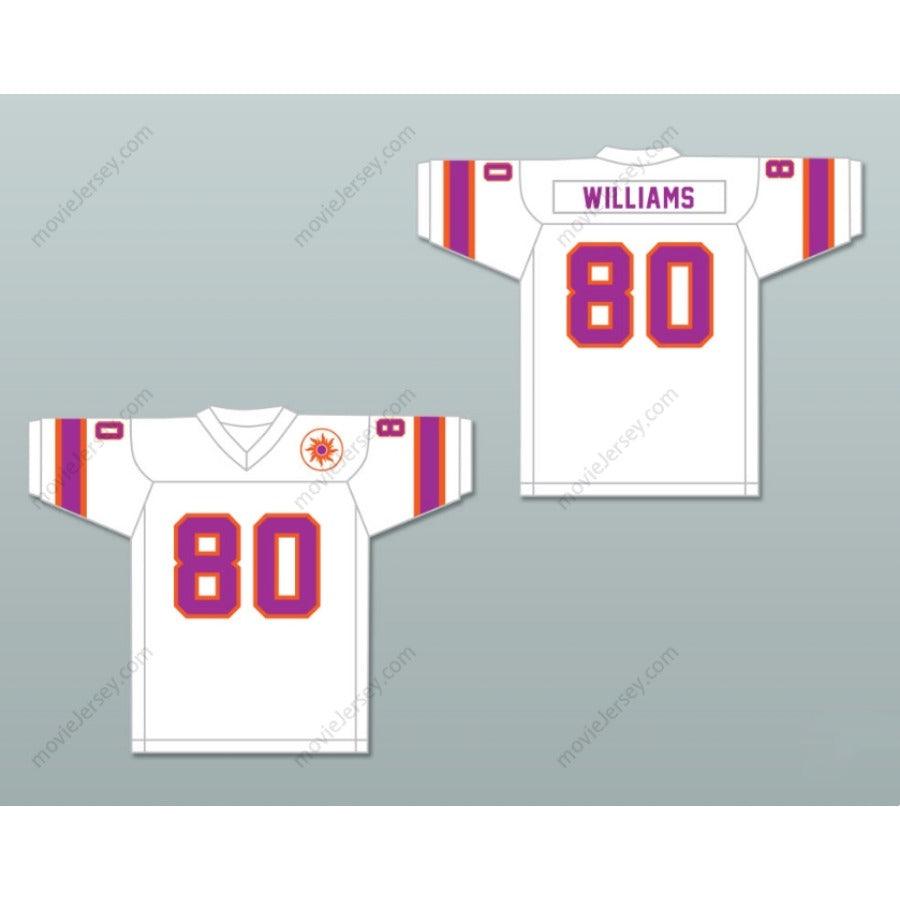 CUSTOM ANY Name Number 1974-75 WFL DAVE WILLIAMS 80 SOUTHERN CALIFORNIA SUN ROAD Football Jersey Top Stitched S-6XL