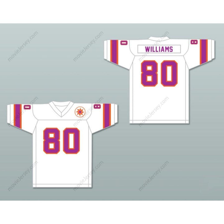 CUSTOM ANY Name Number 1974-75 WFL DAVE WILLIAMS 80 SOUTHERN CALIFORNIA SUN ROAD Football Jersey Top Stitched S-6XL