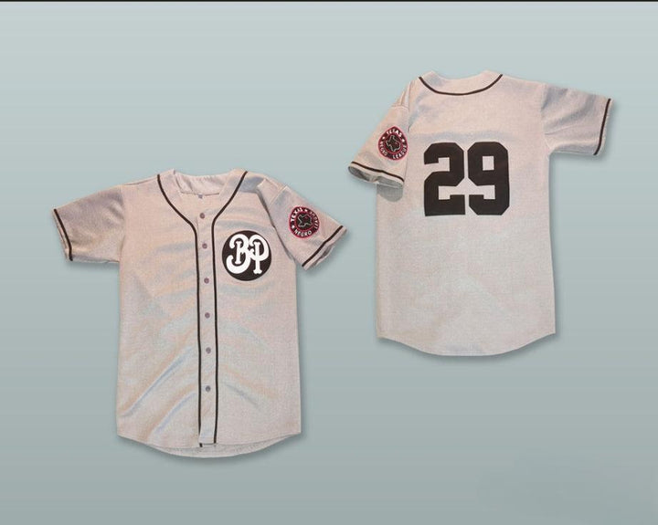 Custom Any Name Number BLACK PANTHERS 29 GRAY BUTTON DOWN BASEBALL JERSEY Top Stitched S-6XL