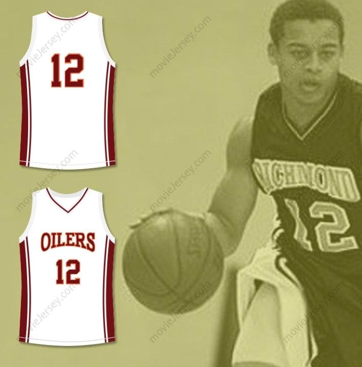 CUSTOM ANY Name Number DAMIEN CARTER 12 RICHMOND OILERS AWAY BASKETBALL JERSEY COACH CARTER Top Stitched S-6XL