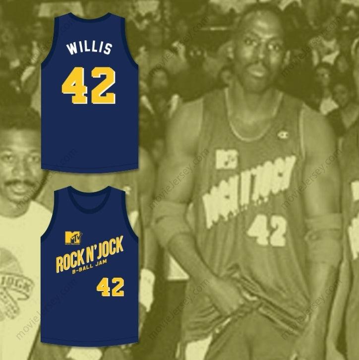 CUSTOM ANY Name Number KEVIN WILLIS 42 VIOLATORS BASKETBALL JERSEY SECOND ANNUAL ROCK N' JOCK B-BALL JAM 1992 Top Stitched S-6XL