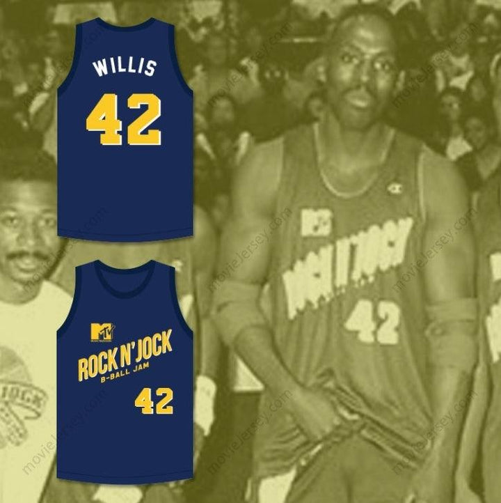 CUSTOM ANY Name Number KEVIN WILLIS 42 VIOLATORS BASKETBALL JERSEY SECOND ANNUAL ROCK N' JOCK B-BALL JAM 1992 Top Stitched S-6XL