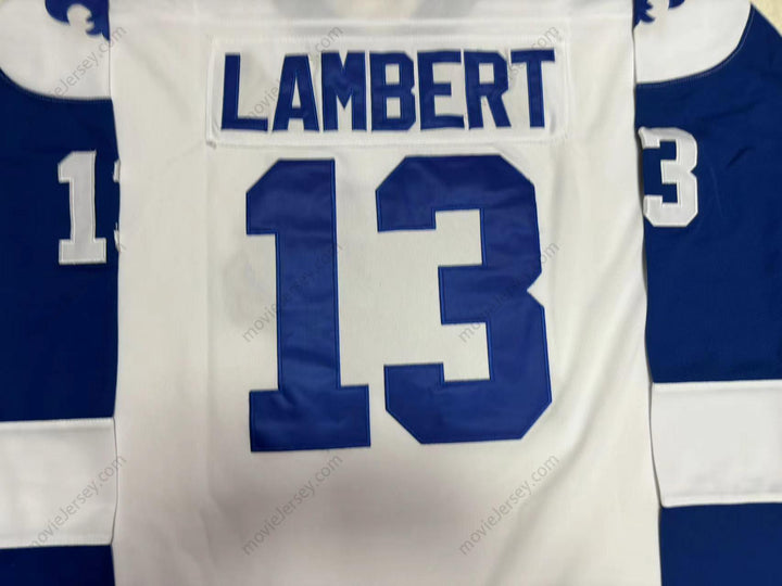 Custom Any Name Number GUY LAMBERT 13 LE NATIONAL DE QUEBEC WHITE HOCKEY JERSEY- LANCE ET COMPTE (HE SHOOTS, HE SCORES)Stitched Top Stitched S-6XL