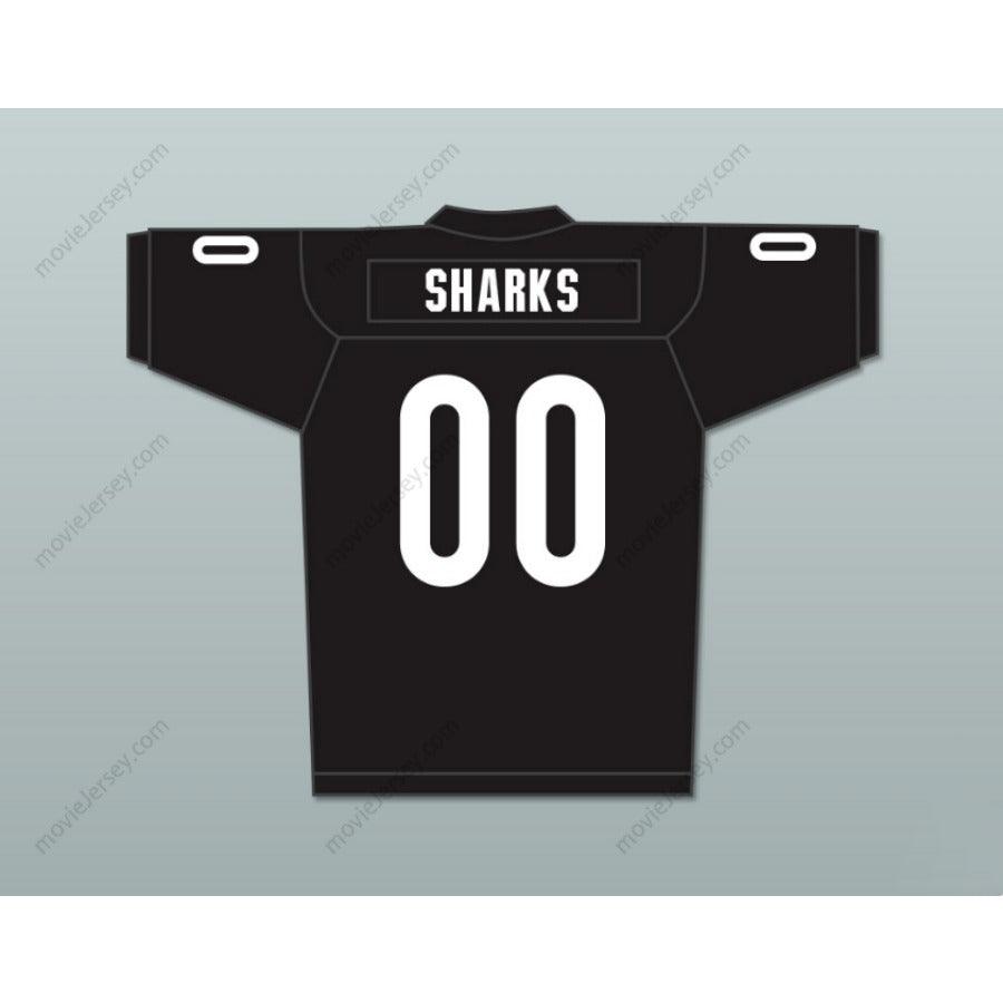 CUSTOM ANY Name Number SHARKS MASCOT 00 MIAMI SHARKS WHITE TRIM Football Jersey Top Stitched S-6XL