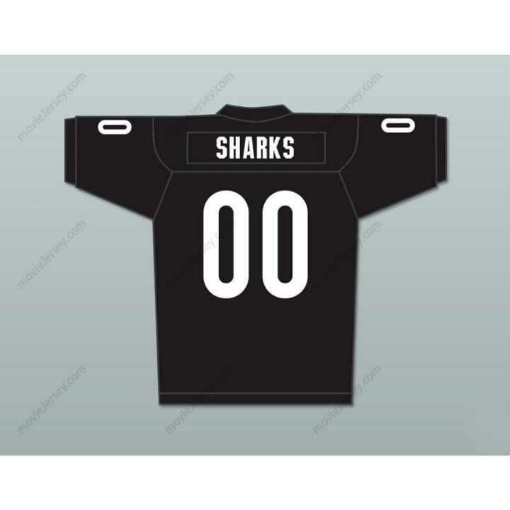 CUSTOM ANY Name Number SHARKS MASCOT 00 MIAMI SHARKS WHITE TRIM Football Jersey Top Stitched S-6XL