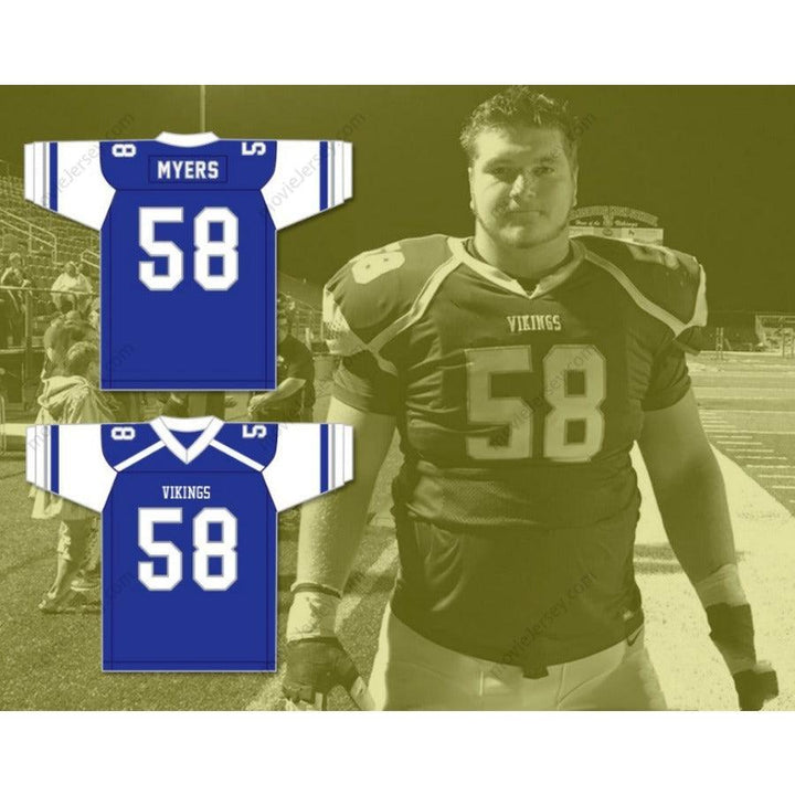 CUSTOM ANY Name VIKINGS JOSH MYERS 58  HIGH SCHOOL Football Jersey Stitched S-6XL