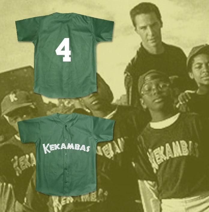 Custom Any Name Number CLARENCE 4 KEKAMBAS BASEBALL JERSEY HARDBALL DARK GREEN Top Stitched S-6XL
