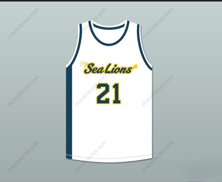 CUSTOM ANY Name Number EVAN WHITBOURNE 21 MALIBU VISTA HIGH SCHOOL SEA LIONS BASKETBALL JERSEY BRING IT ON: FIGHT TO THE FINISH Top Stitched S-6XL