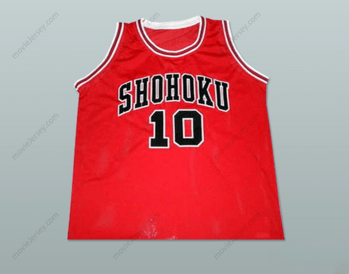 CUSTOM ANY Name Number SLAM DUNK SHOHOKU AWAY BASKETBALL JERSEY 10 SAKURAGI HANAMICHI MANGA Top Stitched S-6XL