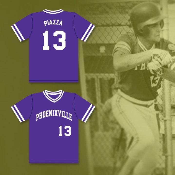 Custom Any Name Number MIKE PIAZZA 13  AREA HIGH SCHOOL PHANTOMS PURPLE BASEBALL JERSEY 4 Top Stitched S-6XL