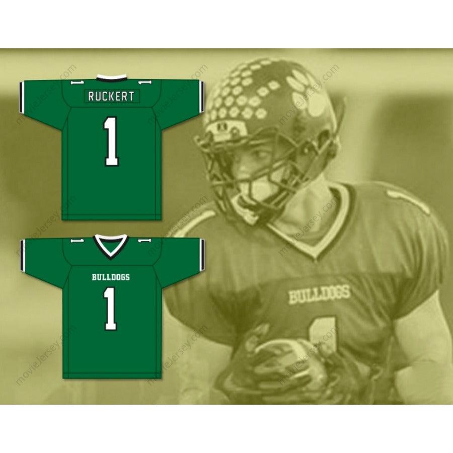 CUSTOM ANY Name Number JEREMY RUCKERT 1 LINDENHURST SENIOR HIGH SCHOOL BULLDOGS Football Jersey Top Stitched S-6XL
