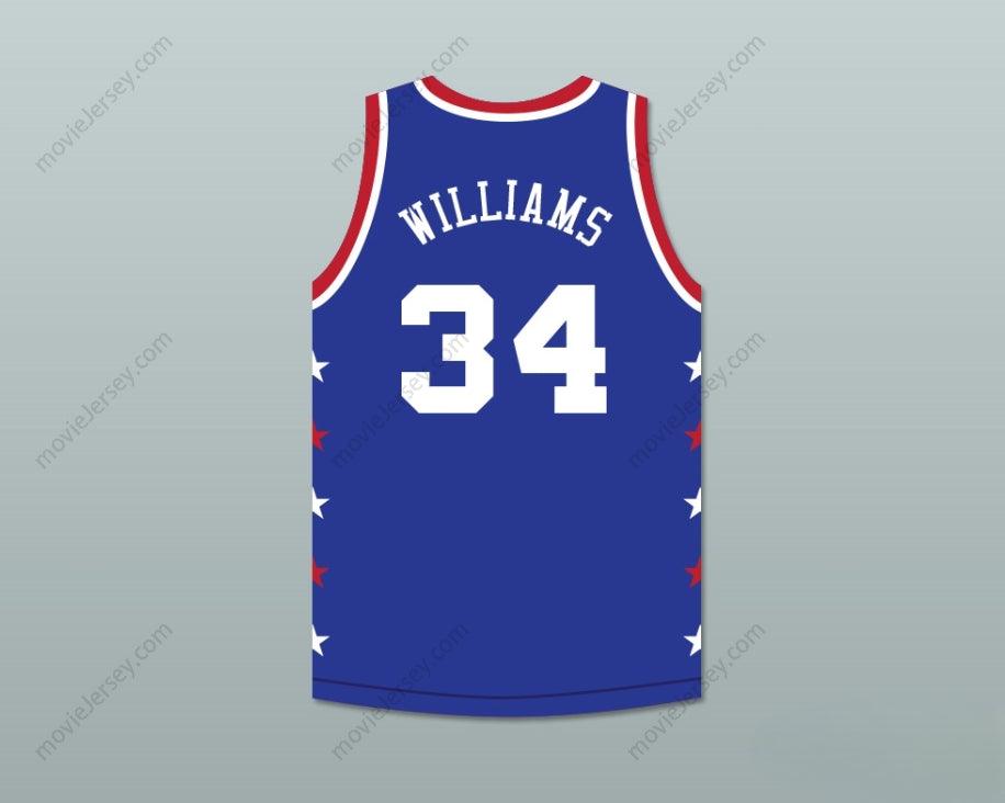 CUSTOM ANY Name Number JOHN WILLIAMS 34 MAGIC JOHNSON ALL STAR GAME BLUE BASKETBALL JERSEY 1988 MIDSUMMER NIGHT'S MAGIC CHARITY EVENT Top Stitched S-6XL