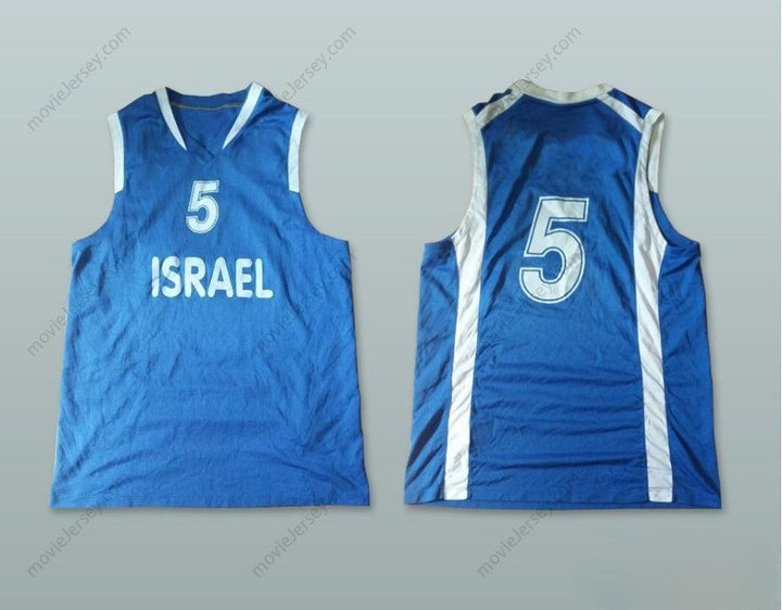 CUSTOM ANY Name Number ISRAEL 5 NATIONAL TEAM BASKETBALL JERSEY Top Stitched S-6XL