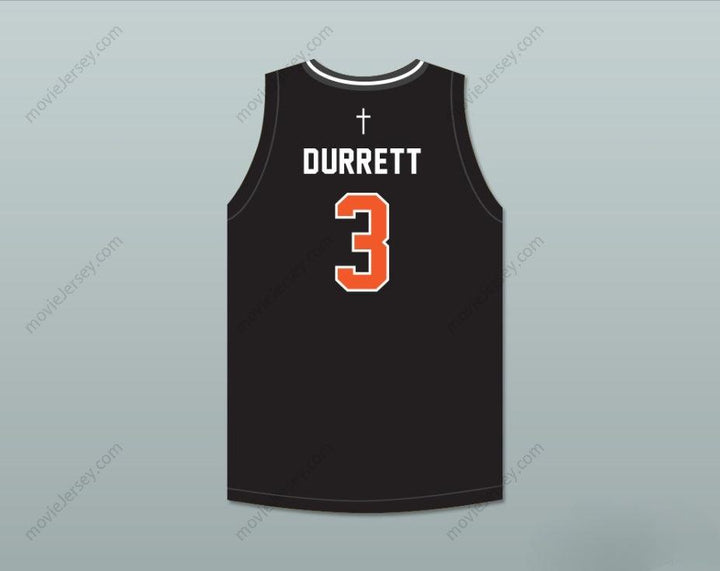 CUSTOM ANY Name Number BRANDON DURRETT 3 BISHOP HAYES TIGERS BLACK BASKETBALL JERSEY THE WAY BACK Top Stitched S-6XL